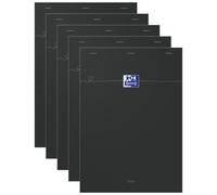 Oxford Lot De 5 Blocs Smart Agraf¿ 148x210 160p Petits Carreaux Noir
