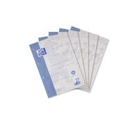 Oxford Lot de 5 cahiers de recyclage A4 lignés avec marge, collés sur le dessus, ligne 27, 50 feuilles