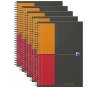 Oxford Lot De 5 Notebooks B5 Spiralé Couverture Rigide160p 80g Q5/5 Gris