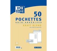 OXFORD Lot de 50 Enveloppes Auto-Adhésives 22,9x32,4cm Papier Kraft 90g Blond