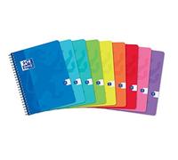 Oxford Lot de 60 Cahiers Color Life 17 x 22 cm Petits Carreaux 5 mm 100 Pages Reliure Intégrale Couverture Carte Coloris Assortis