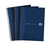 Oxford My Notes Lot de 3 cahiers A5, couverture cartonnée, ligné, 200 pages, bleu marine