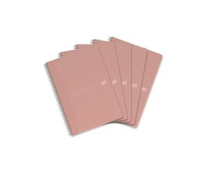 Oxford My Rec'Up Lot de 5 cahiers à spirales A4 quadrillés 180 pages en gobelets carton recyclé Rose