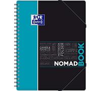 Oxford NomadBook Cahier Spirale A4+ 24 x 32 cm Grands Carreaux Seyès 160 Pages - Couleur aléatoire