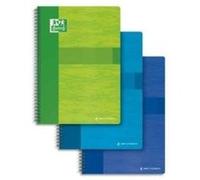office classique 100102061 cahier reliure spirale avec grands carreaux 17 x 22 cm 100 pages assortis lot de 10