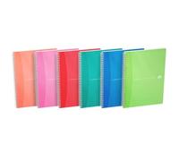 Oxford Office My Colours Lot de 5 Cahiers à Spirales Format A4 (21 x 29,7cm) 100 Pages Petits Carreaux 5x5 Couvertures Polypro Couleurs Vives Assorties