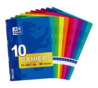 Oxford Office - Openflex - 100102627 - Cahier piqure en Polypro - 21 x 29,7 cm - 96 pages - Lot de 10