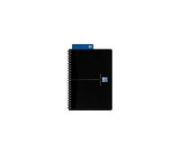 Oxford Office Smart Black - Cahier - A5 - 90 feuilles / 180 pages - papier blanc - quadrillé - couverture noire - carton