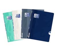 Oxford OpenFlex Cahier A5 quadrillé avec marge, 60 feuilles, aspect premium Paper+, couverture en polypropylène flexible, plat à 180°, cahier imperméable pour l'école et l'université, couleurs variées