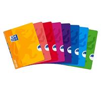 Oxford Hamelin Stapled Notebooks A5 Random 35 With Margin Plastic Lid Openflex 48 Sheets Package Colors Assorted 10 Units Clair Enfants