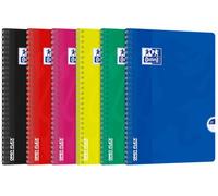 Oxford OpenFlex Lot de 5 Cahier à spirales Grands carreaux Seyès 100 pages A4 Couleurs Assorties