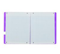 Oxford OpenFlex - Lot de 5 Cahiers à Spirales 17 x 22cm 100 Pages Grands Carreaux Seyès Couverture Polypro Couleurs Assorties