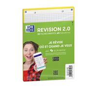 OXFORD Paquet de 32 Fiches Bristol revision 2.0 Perforées 148x210 mm A5 Q5/5 jaune