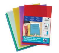 Oxford Pochettes-coin Shine A4 en PP lisse 12/100e couleurs assorties - Lot de 10