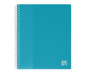 OXFORD Porte fiches bristol A5 School Life 80 vues / 40 pochettes Couverture Polypro Bleu turquoise