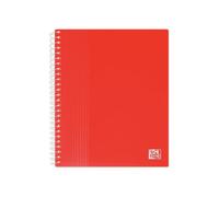 OXFORD Porte fiches bristol A5 School Life 80 vues / 40 pochettes Couverture Polypro Rouge