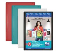 OXFORD Porte Vue Polyvision A4 120 vues / 60 pochettes Couverture Polypro Opaque Couleur Aléatoire