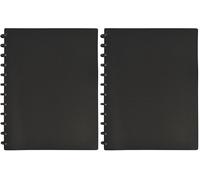 OXFORD Porte Vue Variozip Memphis A4 60 vues / 30 pochettes amovibles Couverture Polypro Noir (Lot de 2)