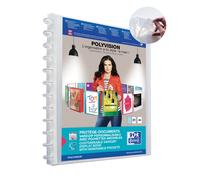 Oxford Porte vues personnalisable Polyvision A4 - Polypropylène - 20 pochettes - 40 vues - Incolore