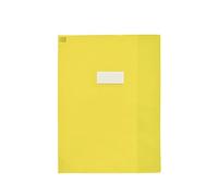 OXFORD Protège-Cahier Strong Line 24x32cm avec Rabat Marque-Page PVC Translucide 15/100ème Jaune