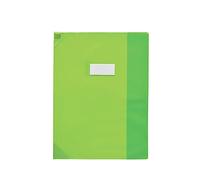 OXFORD Protège-Cahier Strong Line 24x32cm avec Rabat Marque-Page PVC Translucide 15/100ème Vert