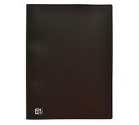 OXFORD Protège-Documents Initial A4 80 vues / 40 Pochettes Couverture Polypro Noir