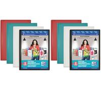 OXFORD Protège-Documents Polyvision A4 120 vues / 60 pochettes Couverture Polypro Opaque Coloris Assortis (Lot de 2)