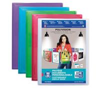 Protège-documents Oxford Polyvision A4 160 vues / 80 pochettes couverture polypro translucide coloris assortis