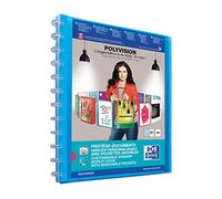 OXFORD Protège-Documents Variozip Polyvision A4 40 vues amovibles Couverture Polypro Bleu