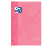 Oxford Rechange A4 80 feuilles Grille 5 x 5 Rose chewing-gum