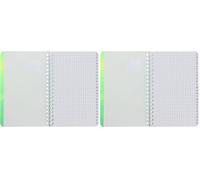 Oxford Répertoire spirale 11 x 17 cm couverture polypro 100 pages petits carreaux 5 x 5 - Couleur Aléatoire (Lot de 2)