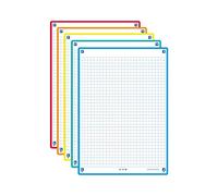 Oxford Révision 2.0 Lot de 50 Fiches bristol format A5 (14, 8 x 21cm) petits carreaux Recto/Verso - cadre Turquoise