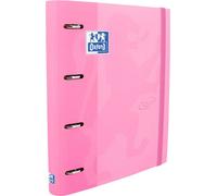 Oxford ring binder touch 4x35 european binder avec recharge 100 feuilles 5x5 a4+ rose pastel
