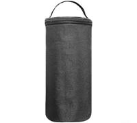 Oxford Sac de rangement pour barbecue rond, housse de barbecue portable au charbon de bois avec couche intérieure de protection, sac de rangement compact noir pour camping et (trompette)