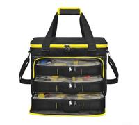 Oxford Sac de rangement pour outils 39 cm avec pieds en caoutchouc | Double fermeture éclair, 4 pieds en caoutchouc, tissu Oxford robuste, taille 39 x 21 x 27 cm, finition noire