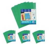 Oxford Sachet de 10 Pochettes-Coin Shine A4 Polypro Lisse Epaisseur 12/100Ème Vert (Lot de 4)