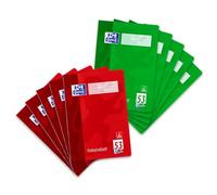 Oxford Systèmes d'apprentissage du vocabulaire, cahiers, cahiers d'école, entraîneur de vocabulaire, bloc-collège vocabulaire, papier aspect 90 g/m²(rot und grün)