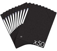 OXFORD TopFile+ Lot de 50 Chemises Cartonnées 3 Rabats Format A4 Fermeture Elastiques Noir