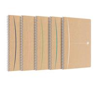 Cahier recyclé spirale Oxford Touareg A4 21 x 29,7 cm - grands carreaux - 180 pages