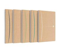 Cahier recyclé spirale Oxford Touareg - A4 21 x 29,7 cm - petits carreaux - 100 pages