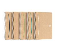 Cahier recyclé spirale Oxford Touareg A5 14,8 x 21 cm - petits carreaux - 100 pages