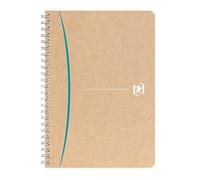 Cahier recyclé spirale Oxford Touareg A5 14,8 x 21 cm - petits carreaux - 180 pages