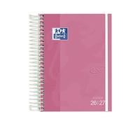Oxford Touch Agenda 2026/2027, 1 jour par page, couverture extra rigide, 12 x 18 cm, espagnol, couleur fuchsia