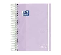 Oxford Touch Agenda 2026/2027, 1 jour par page, couverture extra rigide, format A5 (15 x 21 cm), espagnol, couleur lavande