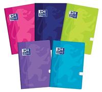 Oxford Touch Lot de 10 cahiers A5 32 pages lignées Couleurs mélangées
