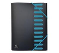 OXFORD Trieur Extensible 12 Compartiments A4 Students Couverture Polypro Bicolore Noir/Bleu