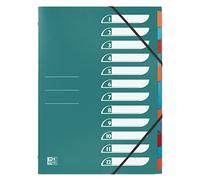 Trieur standard Oxford A4 12 positions couverture polypro assorti