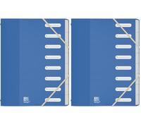 OXFORD Trieur Standard School Life Recyc+ A4 8 Positions Couverture Polypro Recy oloris Assortis (Lot de 2)
