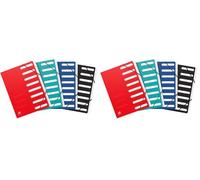 OXFORD Trieur TopFile+ 8 Compartiments Format A4 Fermeture Elastique Couverture Multistrat Agrafe Couleur Aleatoire (Lot de 2)