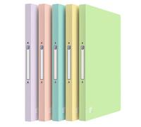 Oxford Urban Lot de 10 classeurs à anneaux A4, en plastique, dos de 2 cm, 2 anneaux, opaques, assortis pastel
